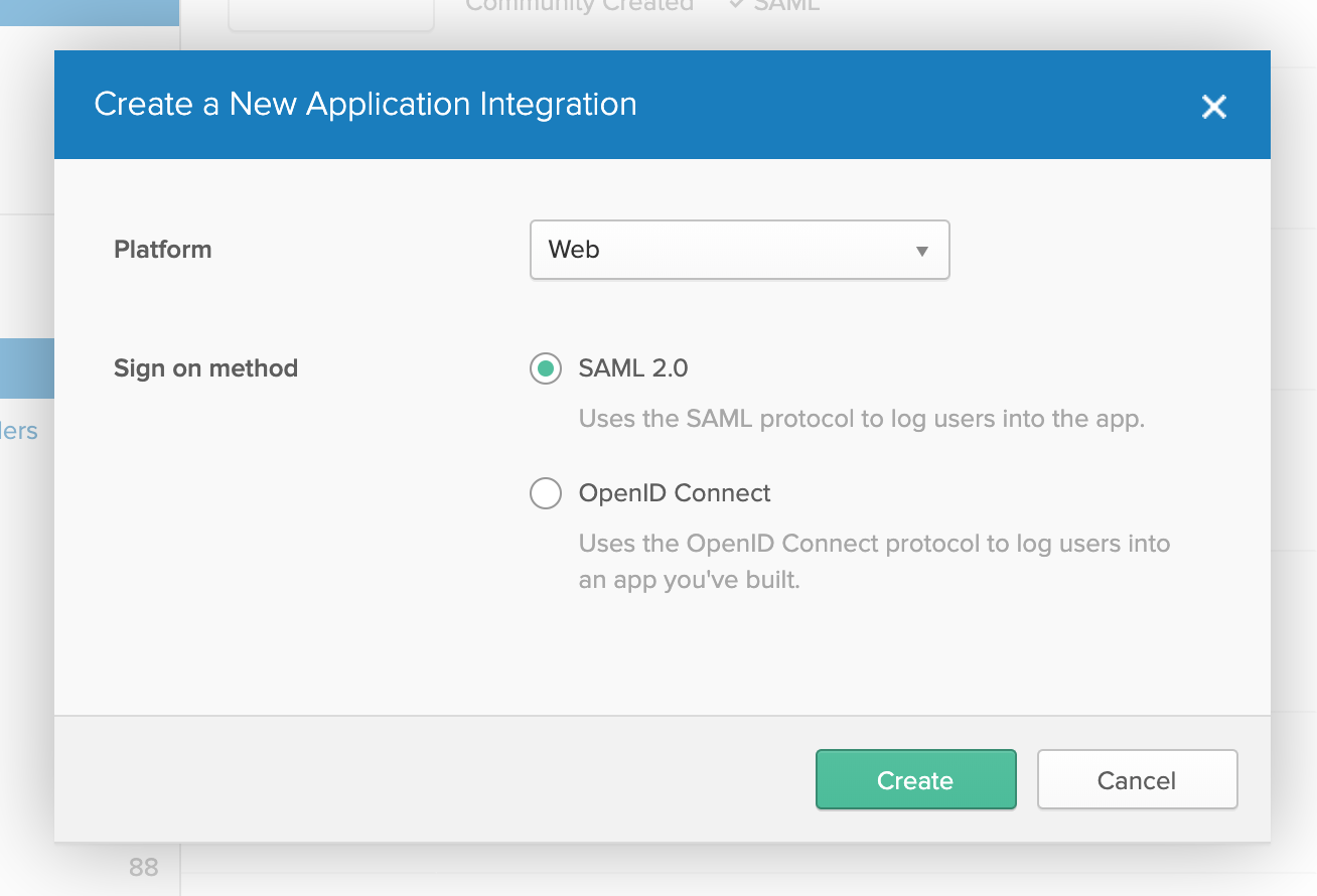 Create Okta SAML App